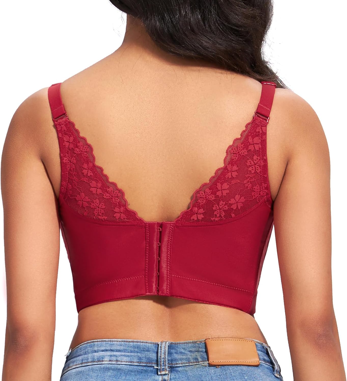 FallSweet Push Up Bras for Women Corset Top Bustier Padded Underwire Bra Add One Cup - Image 3