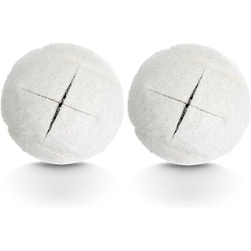 2PCS Precut Tennis Balls, Walker Glide Balls, Heavy Duty Long Lasting Felt Pads for Furniture Legs and Floor Protection (White)
