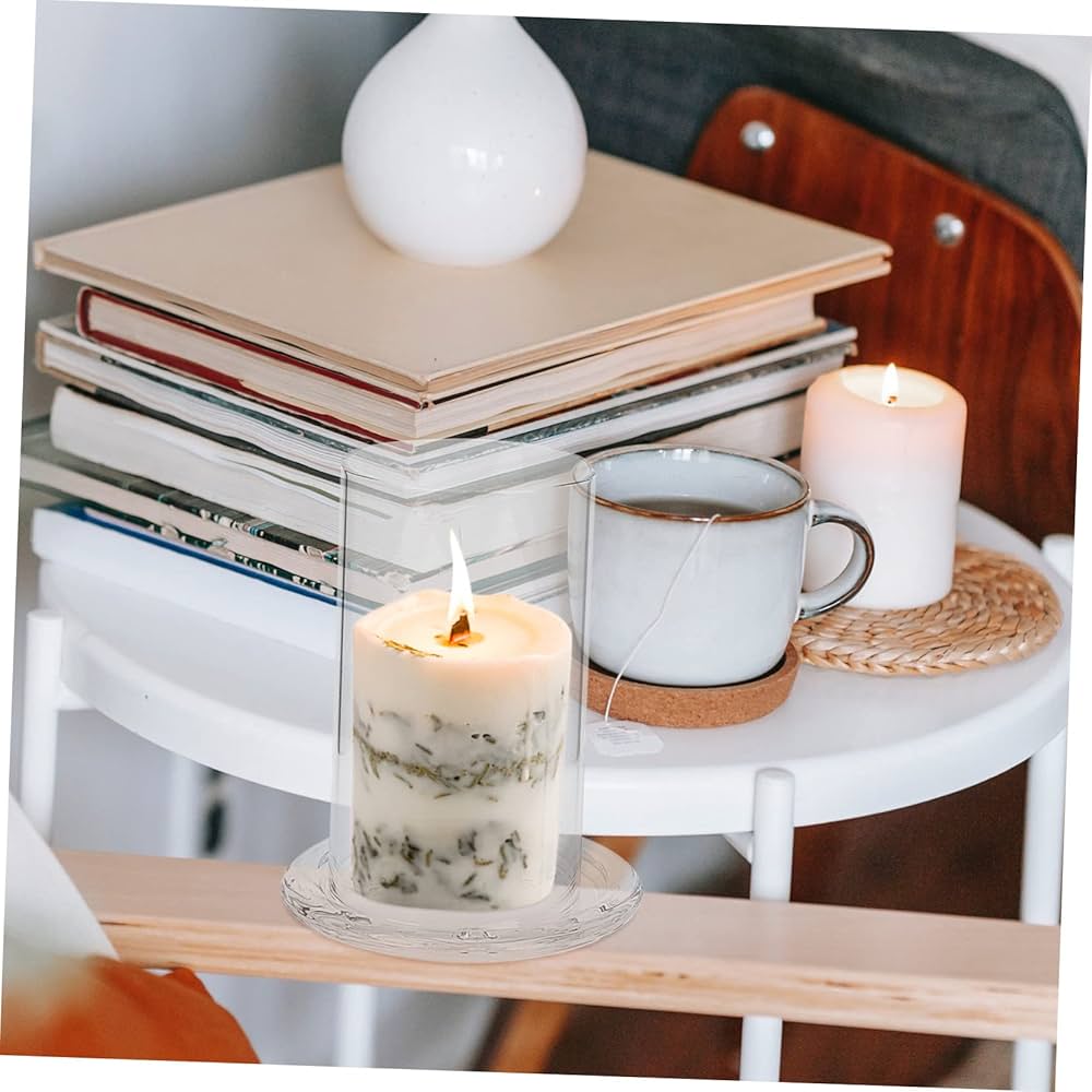 Amazon.co.jp: WRITWAA 1 セット キャンドル 風防 燭台 ホルダー