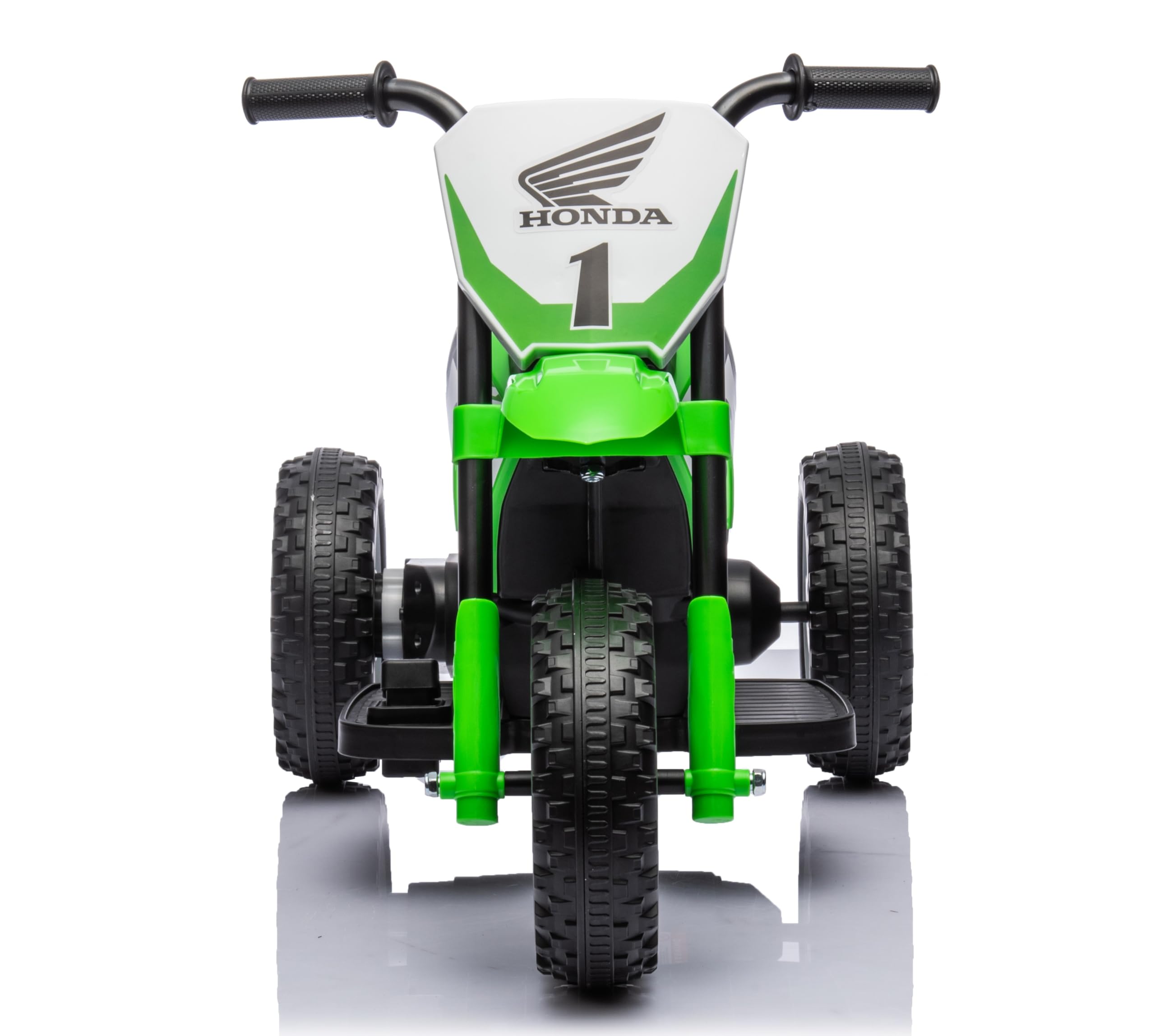 Moto eléctrica para niños Triciclo Mini Cross Honda CRF450L Trimoto de Cross 6 V con sonidos integrados verde