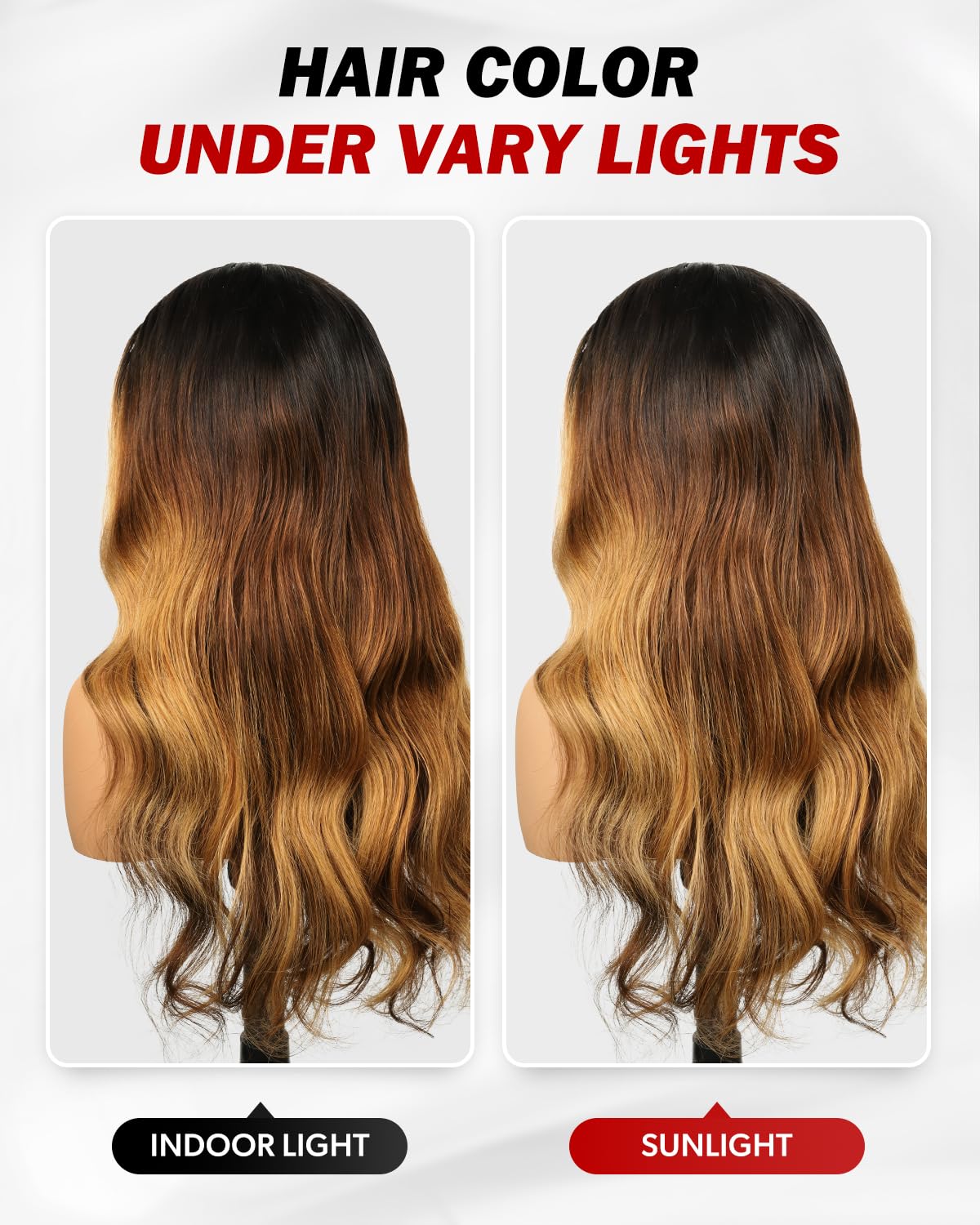 13x6 Dark Root Ombre Brown-Blonde with 2 Front Strands Skinlike HD Lace Frontal Wig, 250% Density Pre-Plucked Bleached Knots Body Wave Human Hair Wig 18 Inch
