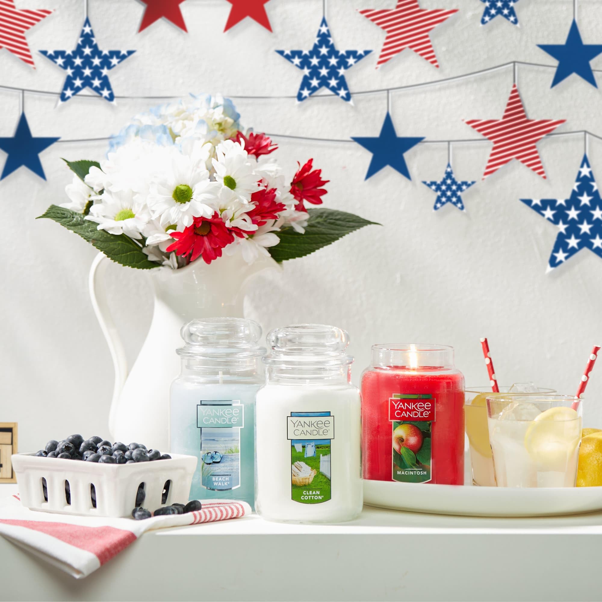 Amazon.com: Yankee Candle Clean Cotton Scented, Large 22oz Jar