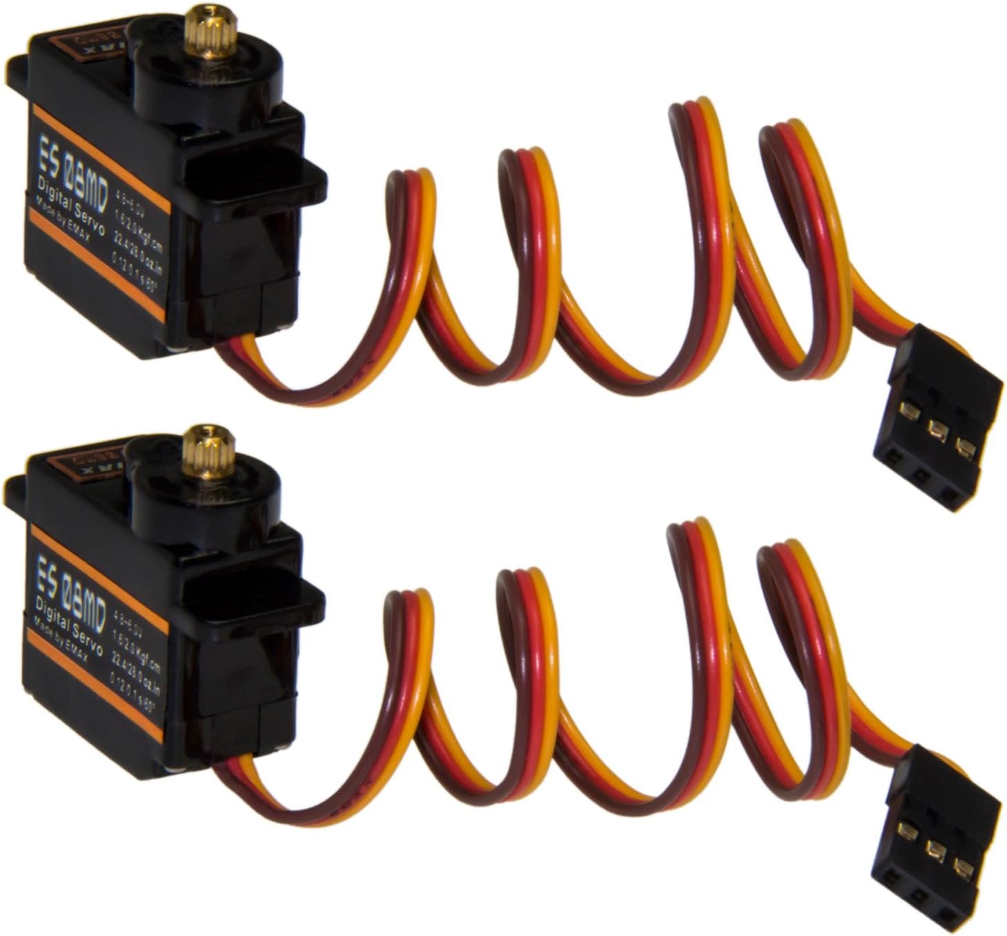 Adapter-Universe 2 x Emax ES08MD RC Servo Digital Metal Gear Micro Servo 12g 0,08s 2,4kg