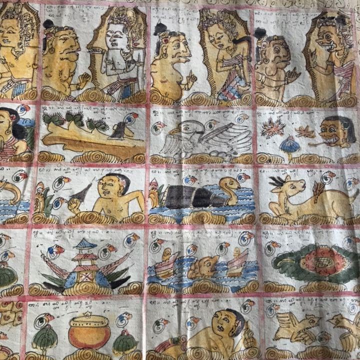 バリ　インドネシア　絵画 Amazon.co.jp: インドネシア バリ島カマサン絵画様式 バリ暦