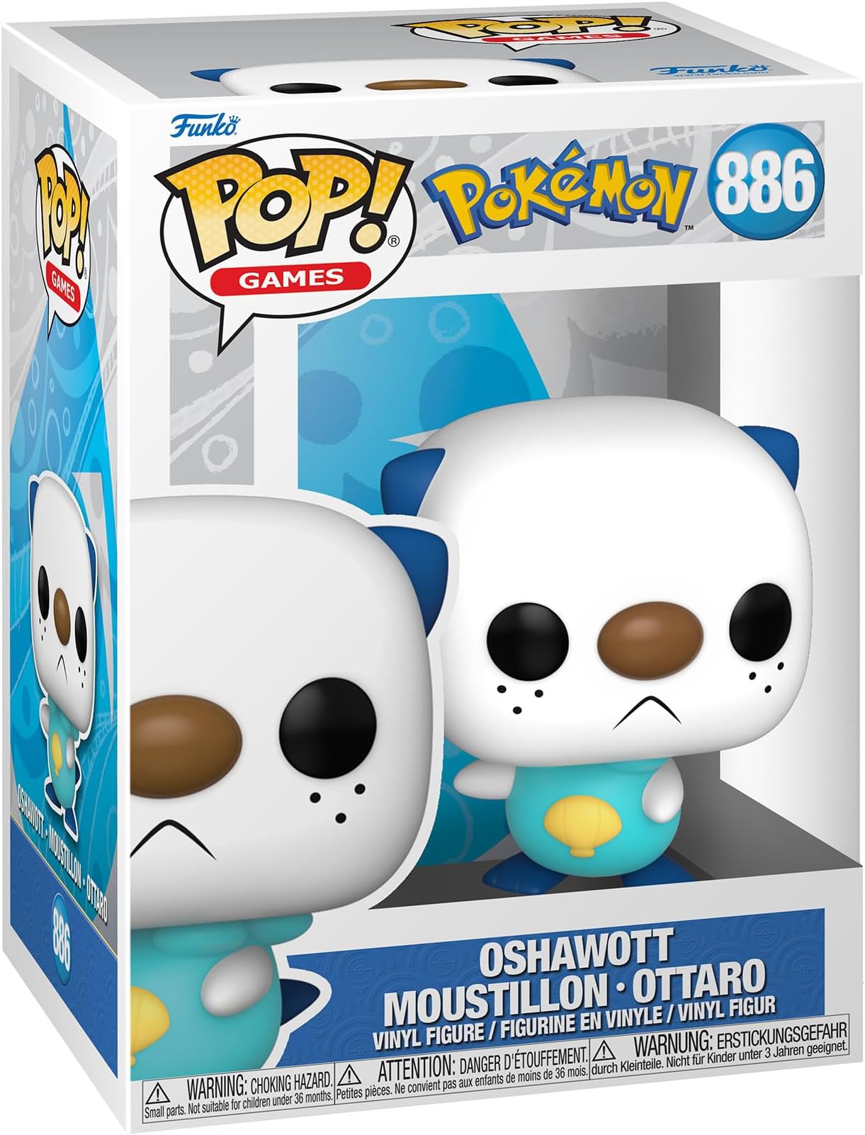Funko Pop! Games: Pokemon - Oshawott - Collectable Vinyl Figure - Gift Idea - Official Merchandise - Toys for Kids & Adults - Video Games Fans - Model Figure for Collectors and Display