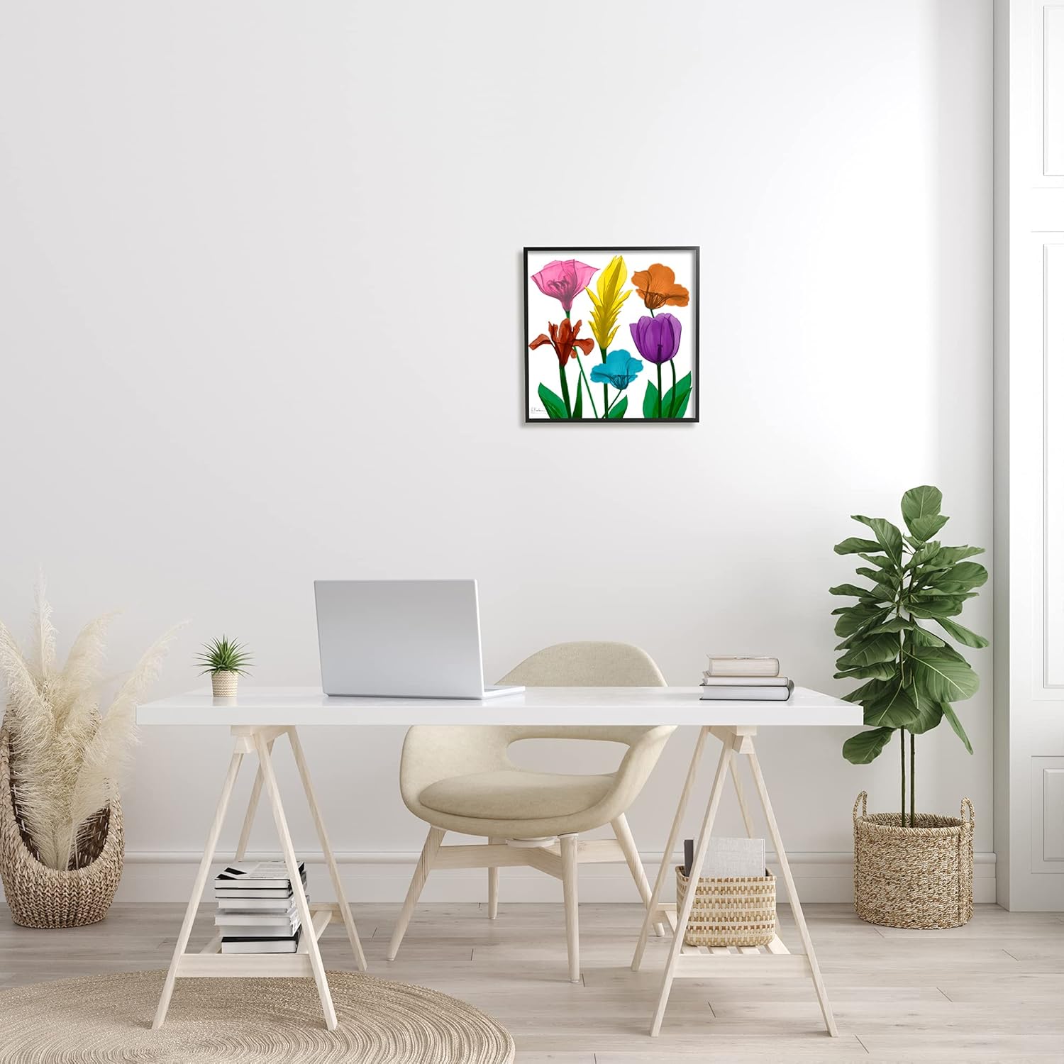 Stupell Industries Bold Rainbow Spring Flowers Translucent Floral Photography