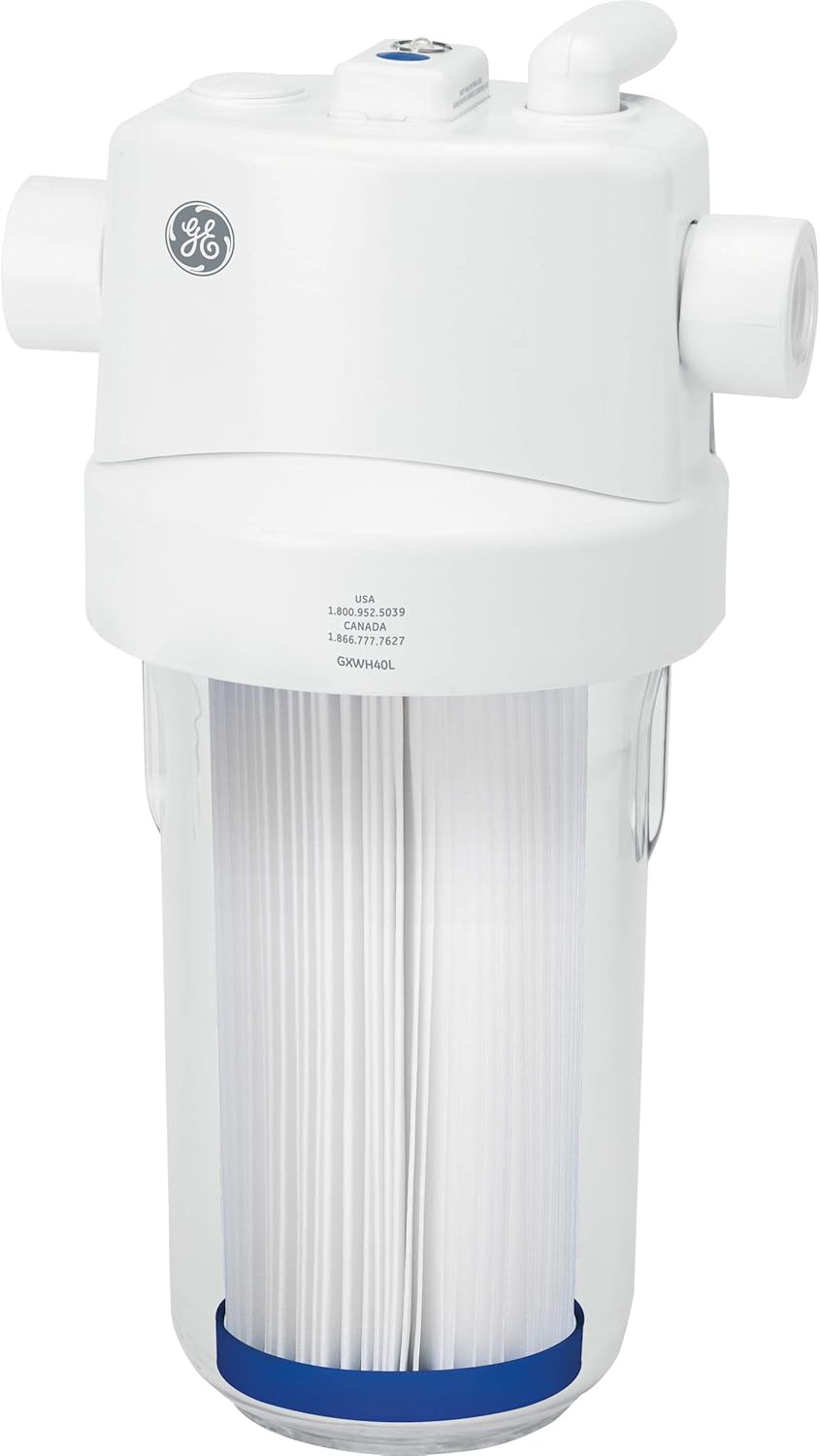 GE Water Filter System for Entire Home | Premium Water Filtration System Reduces Sediment, Rust & More | Install Kit & Accessories Included | Replace Filters (FXHTC, FXHSC) Every 3 Months | GXWH40L - Ceiling Fan Replacement Blades - 