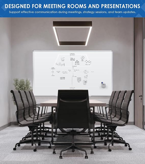 Large White Board 72x48 & 72x40 Inches, 2 Pack Magnetic Dry Erase Boards for Office, Classroom, Conference Room