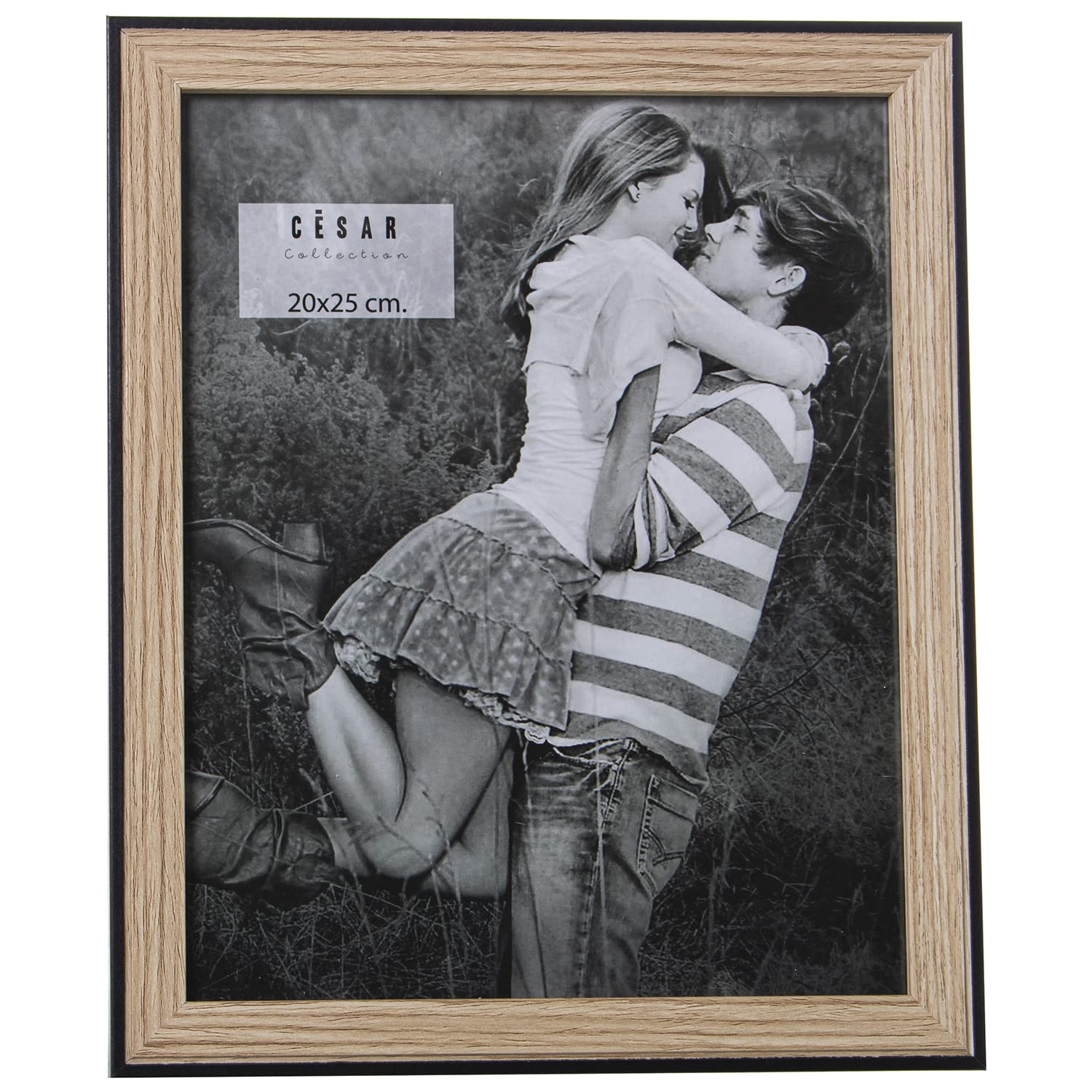 Cadre photo bois 20x25 cm bicolore pour décorer votre salon