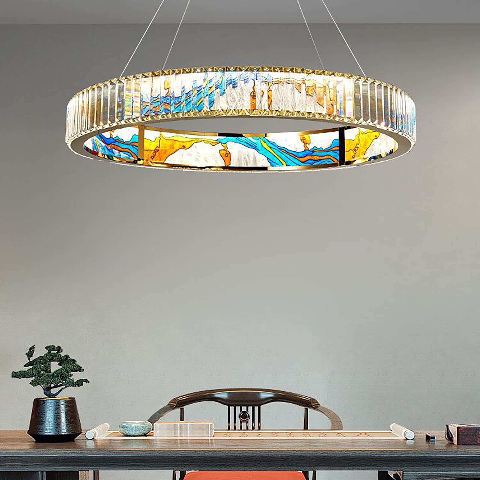 Nowoczesne lampy sufitowe do salonu, 2 pierścienie ściemnialne oświetlenie sufitowe LED, blisko sufitowych opraw oświetleniowych do sypialni, jadalni, kuchni - złote 80x12 cm