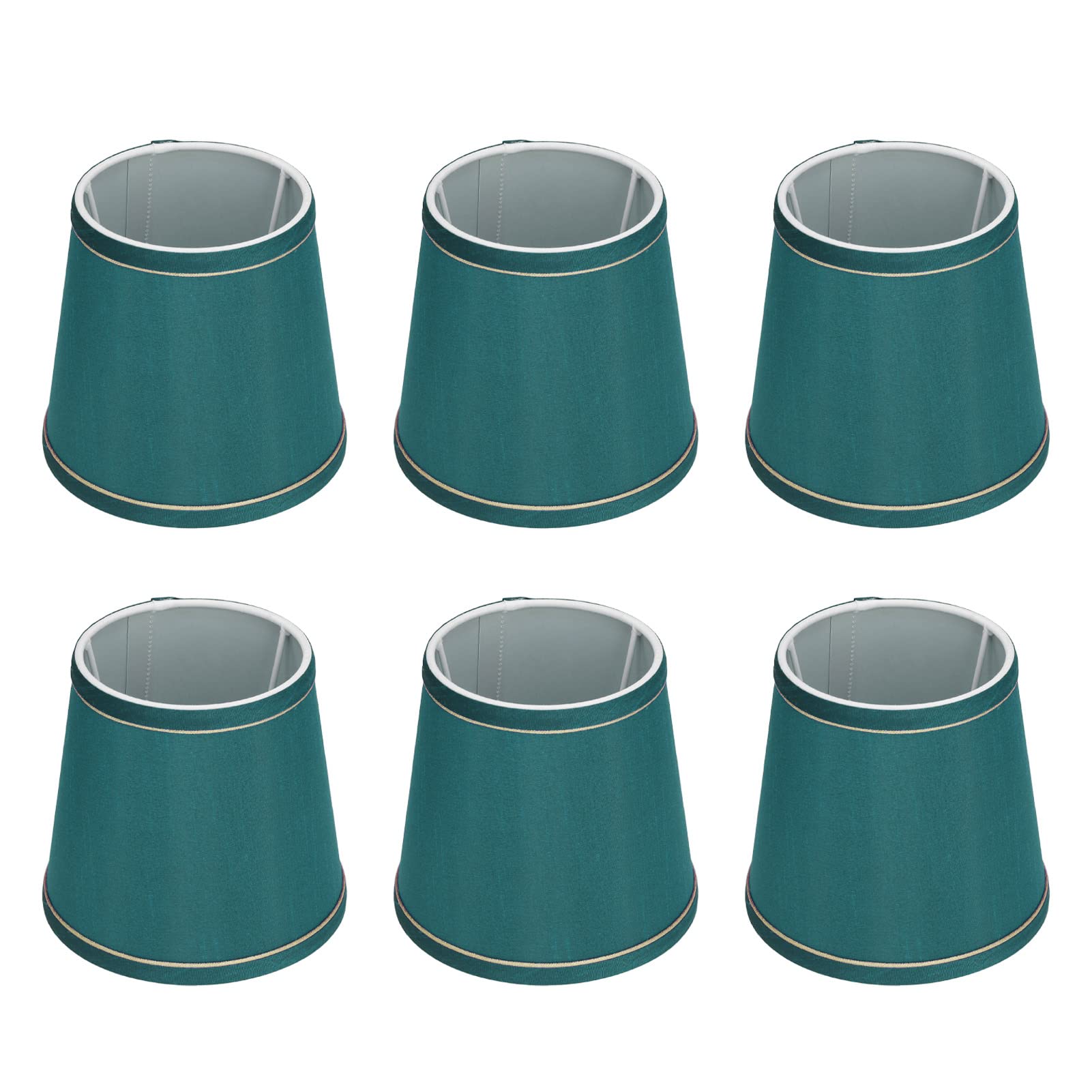 6 Stuks Crèmekleurige Stoffen Doek Lampenkappen Voor E14 Wandlamp Kroonluchter Woondecoratie Opties