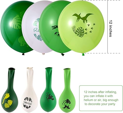 Miniatura 2 de Juego de 32 globos de dinosaurio para fiesta temática de dinosaurios, globos de pterosaurio, Raptors y brontosaurio, globos de látex de 12 pulgadas