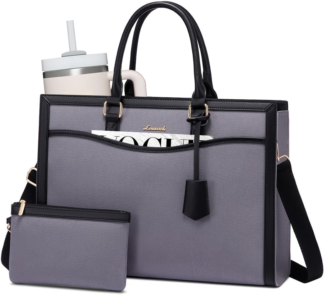 LOVEVOOK Laptop Tote Bag for Women, Office Work Bag Briefcase fit for 15.6 inch Laptop, Large Capacity Teacher Bag Handbag