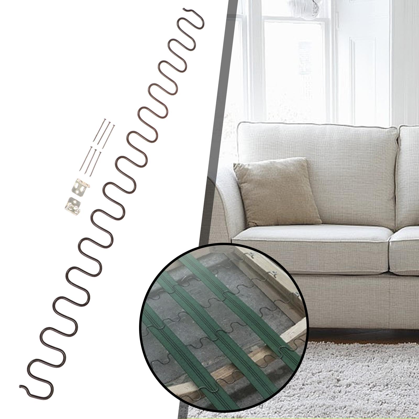 Lot De 4 Ressorts De Rechange Pour Rembourrage De Canapé Avec Clips En Z Pour Réparation De Meubles, Chaises, Canapés