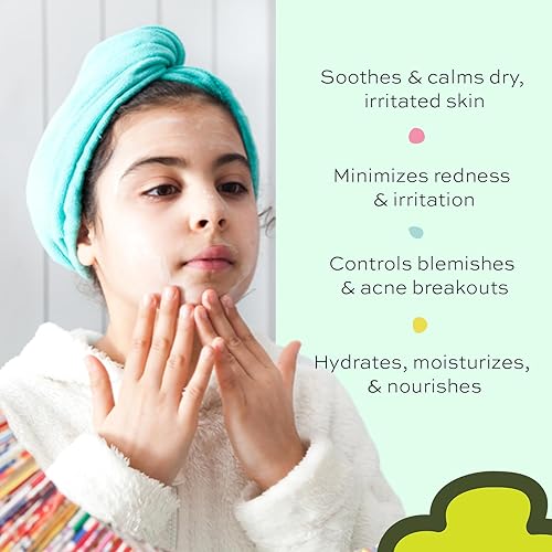 Miniatura 4 de Crema hidratante facial suave para niños y preadolescentes, nutritiva y calmante para todo tipo de piel, ingredientes naturales, ácido hialurónico y