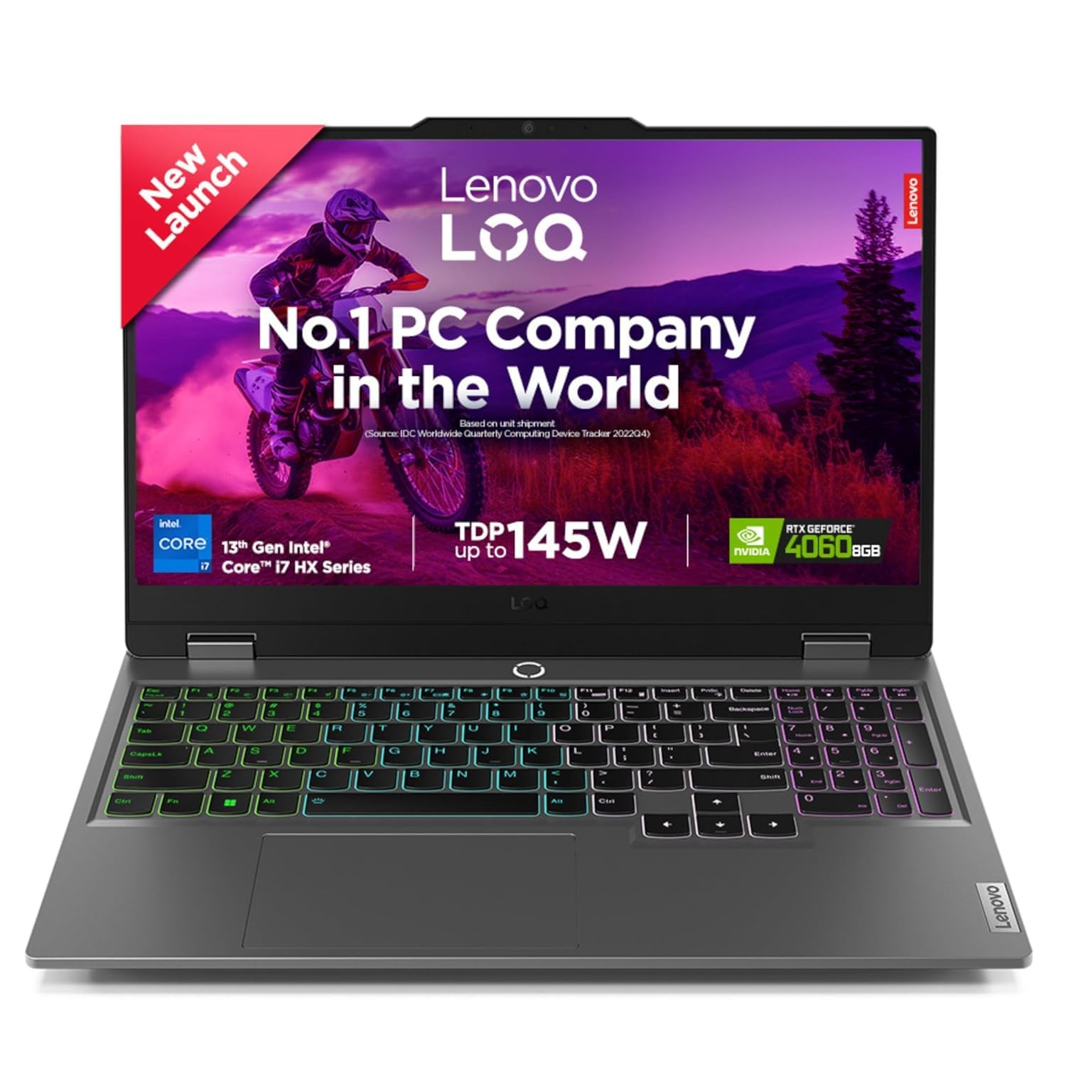 Lenovo LOQ, Intel Core i7-13650HX, 13th Gen, NVIDIA RTX 4060-8GB, 16GB RAM, 1TB SSD, FHD 144Hz 300Nits, 15.6″/39.62cm, Windows 11 Home, MS Office 24, Grey, 2.38Kg, 83DV01BHIN, 100% sRGB Gaming Laptop