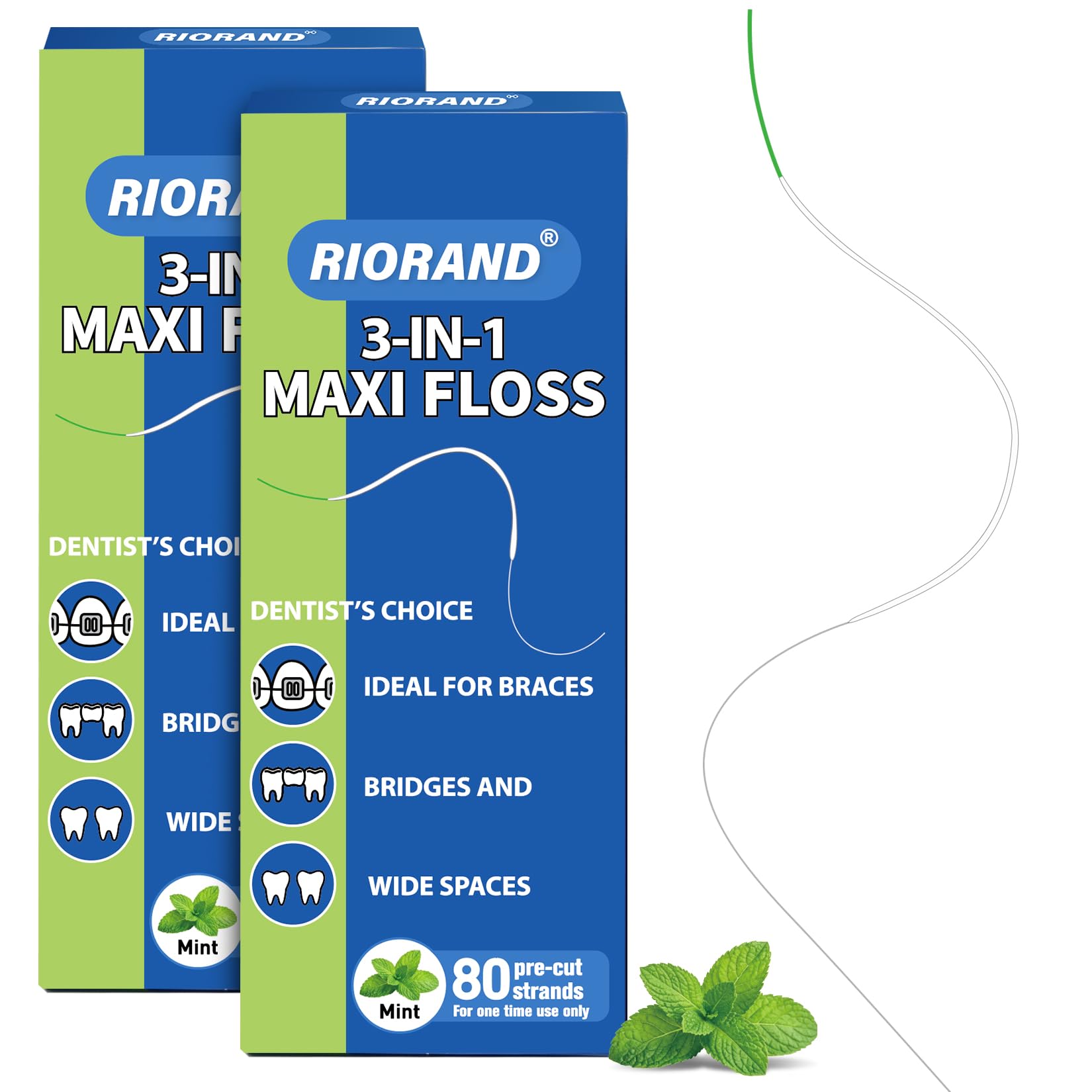 Photo 1 of RioRand 3-in-1 Orthodontic Floss Threaders (80 Count)