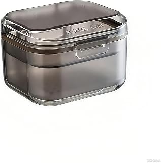 Upgraded Denture Bath Box Cup, No-Leak Denture case, with Retainer Remover Tool & Brush