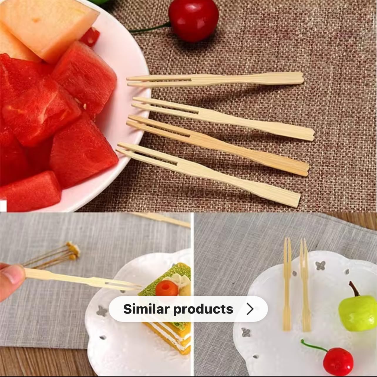 200 Fourchettes à Fruits, Fourchette Enfant 3.1 X 0.31 Pouces, 3