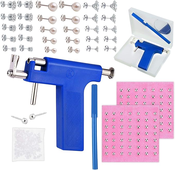 INBOLM Ear Piercing Kit,Ear Piercing Gun Kit, Nose Piercing Kit with