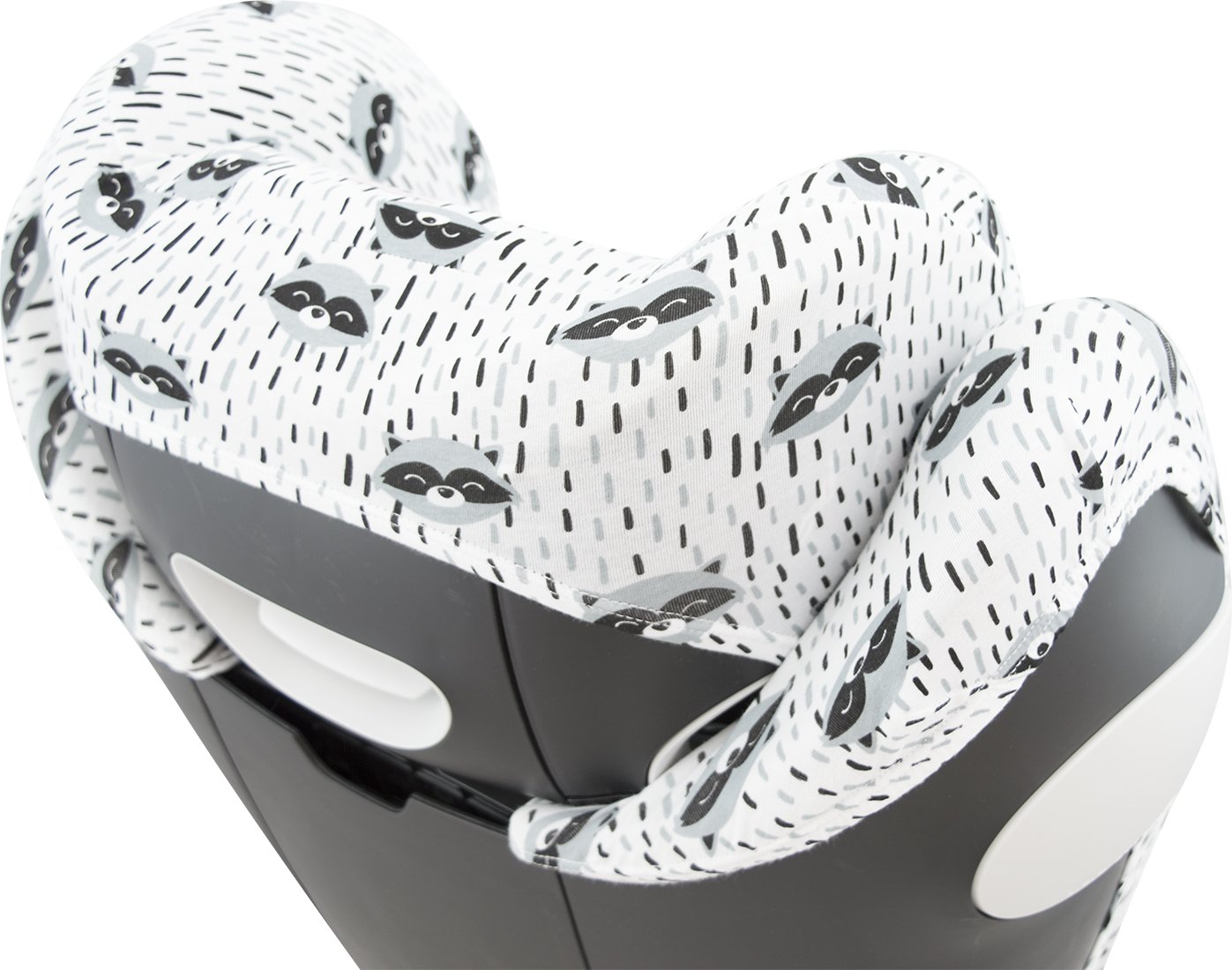 JYOKO Kids Funda de algodón para Silla de Coche Compatible con Cybex Pallas M - S Fix y Pallas B - Fix (Raccoon)