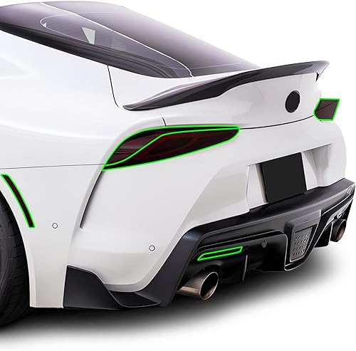 BOGAR TECH DESIGNS Kit de tinte de luz trasera trasera completa compatible con Toyota GR Supra 2020-2025, humo oscuro