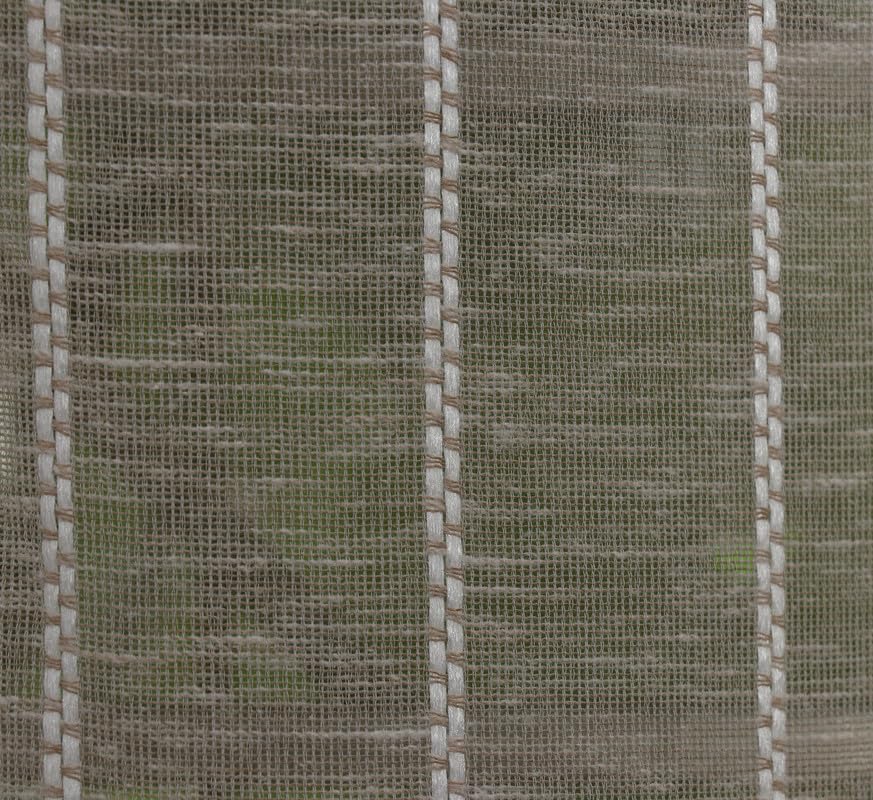 Image of Exporthub Sheer Linen Cotton Curtains for Window 6 Feet Set of 2, Brown - Light Filtering Breathable Fabric Drapes for Living Room & Bedroom (EHSPR053 64)
