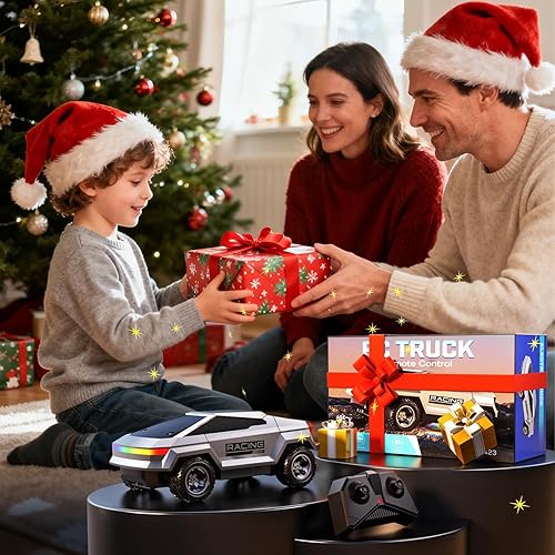 Miniatura 6 de WayEee Auto de control remoto, camión RC de alta velocidad de 11.2 mih para niños de 8 a 12 años, luz LED, 124, 2.4 GHZ, recargable todoterreno