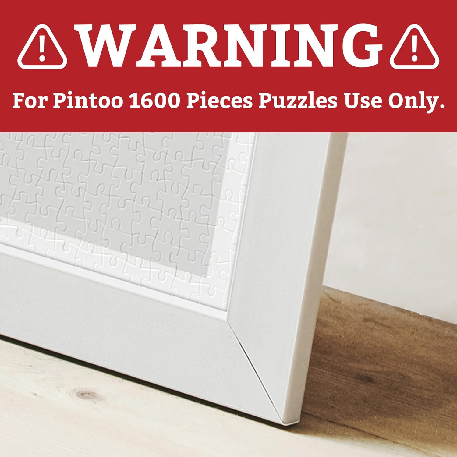 Pintoo Jigsaw Puzzle Frame Tailor-Made for Pintoo's 1600 Pieces Puzzle ONLY - Cool Gray - Effortless & Toolless Assembly NO Glue Required [W1040]