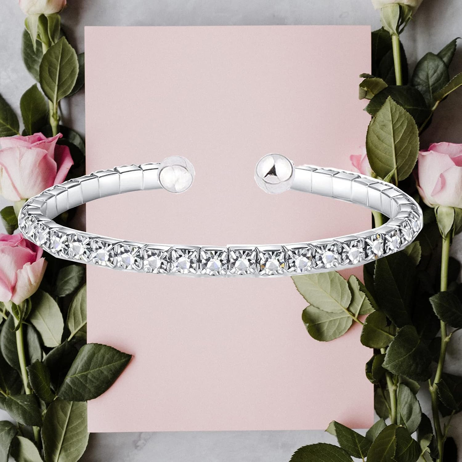 Dainty Rhinestone Stacking Bangles Wedding Bangle Jewelry Bridesmaid Gift