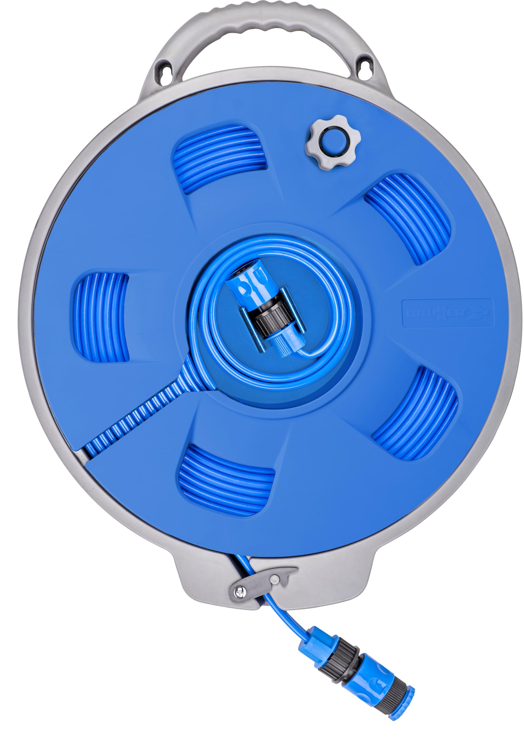 Brunner Compact 15m Flat Water Hose & Reel for Campervans