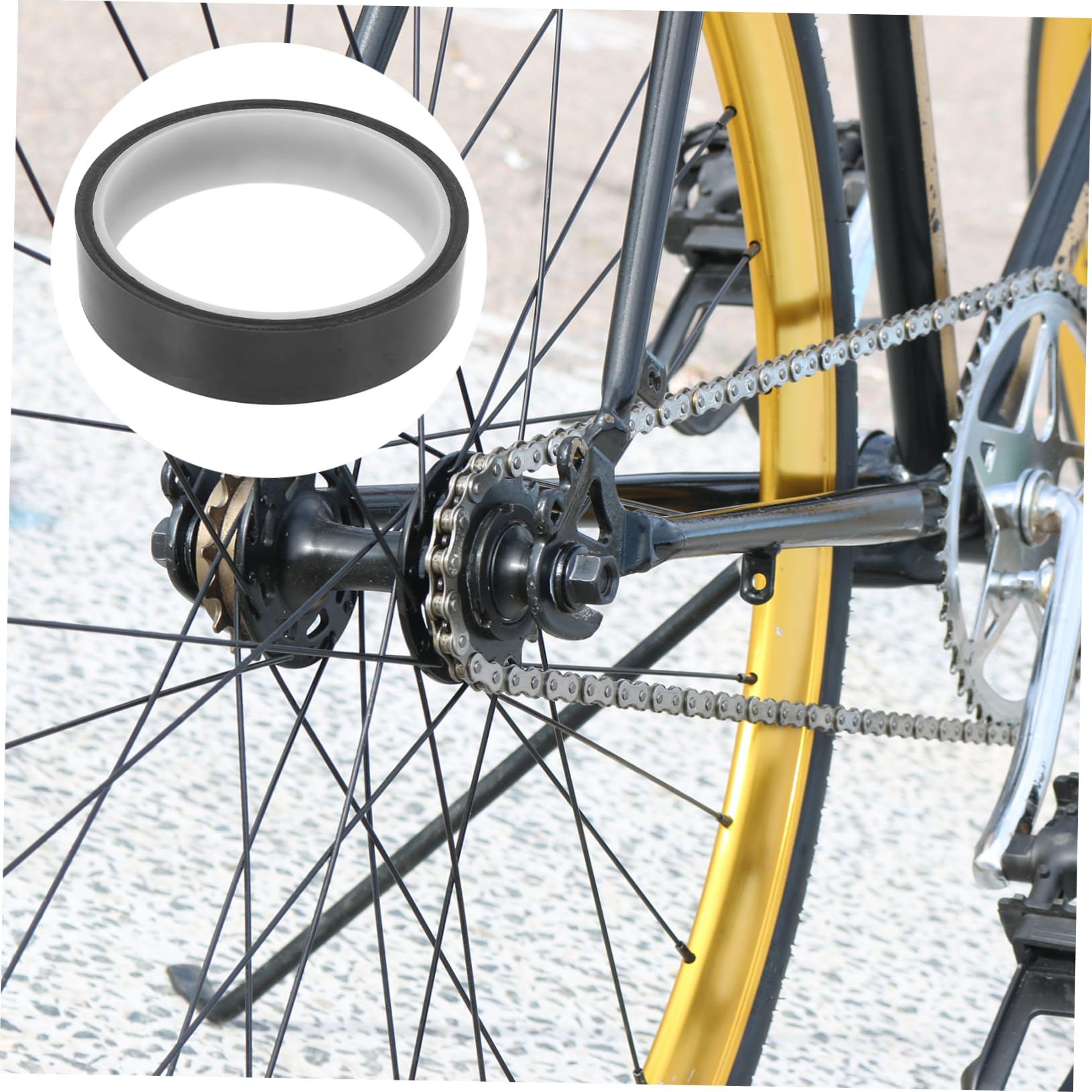 BRIGHTFUFU Bike Rim Strip Tubeless Tire Pads Bicycle Rim Tape Puncture Prevention Easy to Install Durable Lightweight