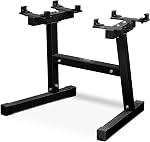 Nuobell Adjustable Dumbbell Stand - Dumbell rack for Nuobell dumbbells - Gym Army brand; Free weight dumbbell stand for men women - strength training and fitness (50lb and 80lb versions) - Matte Black (STAND ONLY - Dumbbells sold separately)