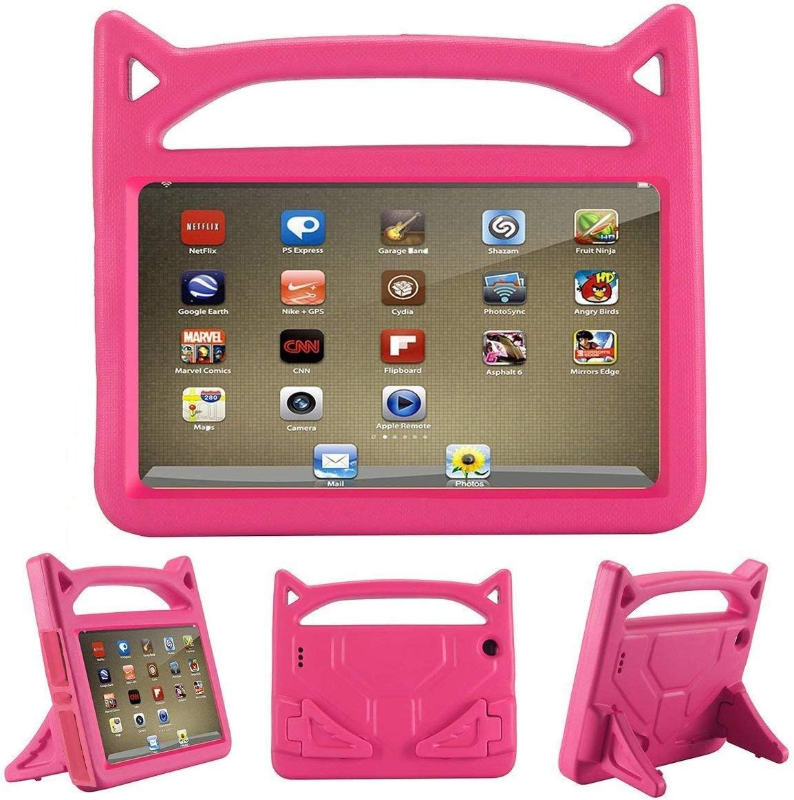 Luka Fire HD 8 Tablet Case For Kids,Light Weight Shock Proof Handle Kid Proof Cover Kids Case for HD 8 Tablet(8th/7th/6th Generation,2018/2017/2016 Realease) (Pink)