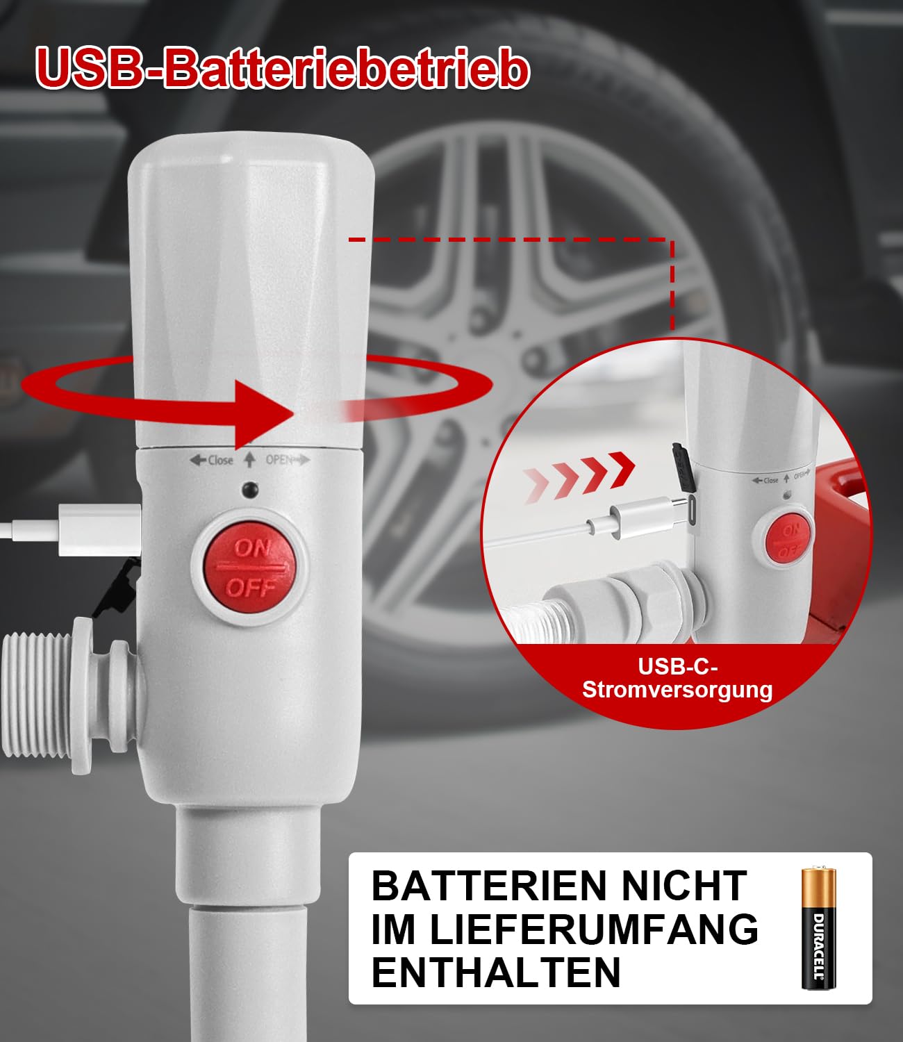 Pompe à carburant électrique 3,2 GPM, 12 l/min, pompe à essence à batterie, pompe de transfert de liquide, pompe à essence avec tuyau de 136,5 cm, pompe à diesel télescopique avec contrôle du débit