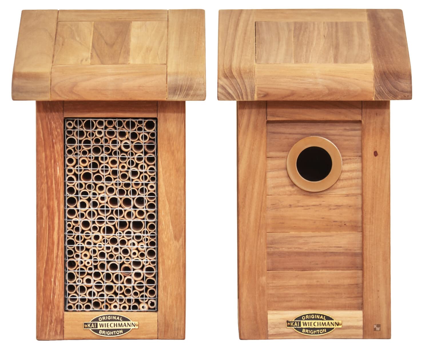 Teak Nistkasten Set Premium Vogelhaus und Insektenhotel