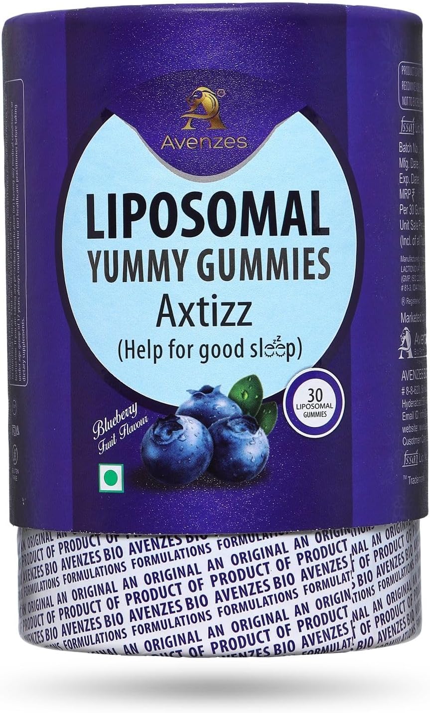 - Liposomal Yummy Gummies Axtizz For Deep Sleep & Relaxation With Liposomal Melatonin, Chamomile & Vitamin B6 | Blueberry Flavor | 0 Side Effects, 0 Sugar, Vegan | 30 Days Pack (30 count (Pack of 1))