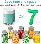 Extra Large Supplement Organizer, Betife Moisture-Proof Jumbo Pill Dispenser with 7 Large Compartments, Pill Boxes and Organizer to Hold Monthly Vitamin or Medication (Cyan)