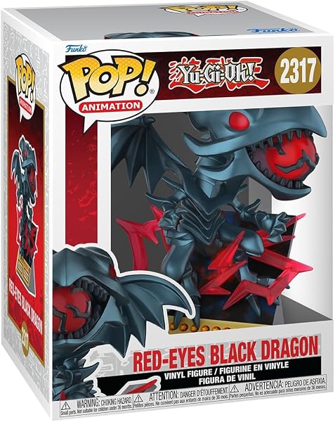 Funko POP! Premium: Yu-Gi-Oh! - Red Eyes Dragon - Card - Figura in vinile da collezione - Idea regalo - Prodotto ufficiale - Giocattoli per bambini e adulti - Modello di figura per collezionisti - 1