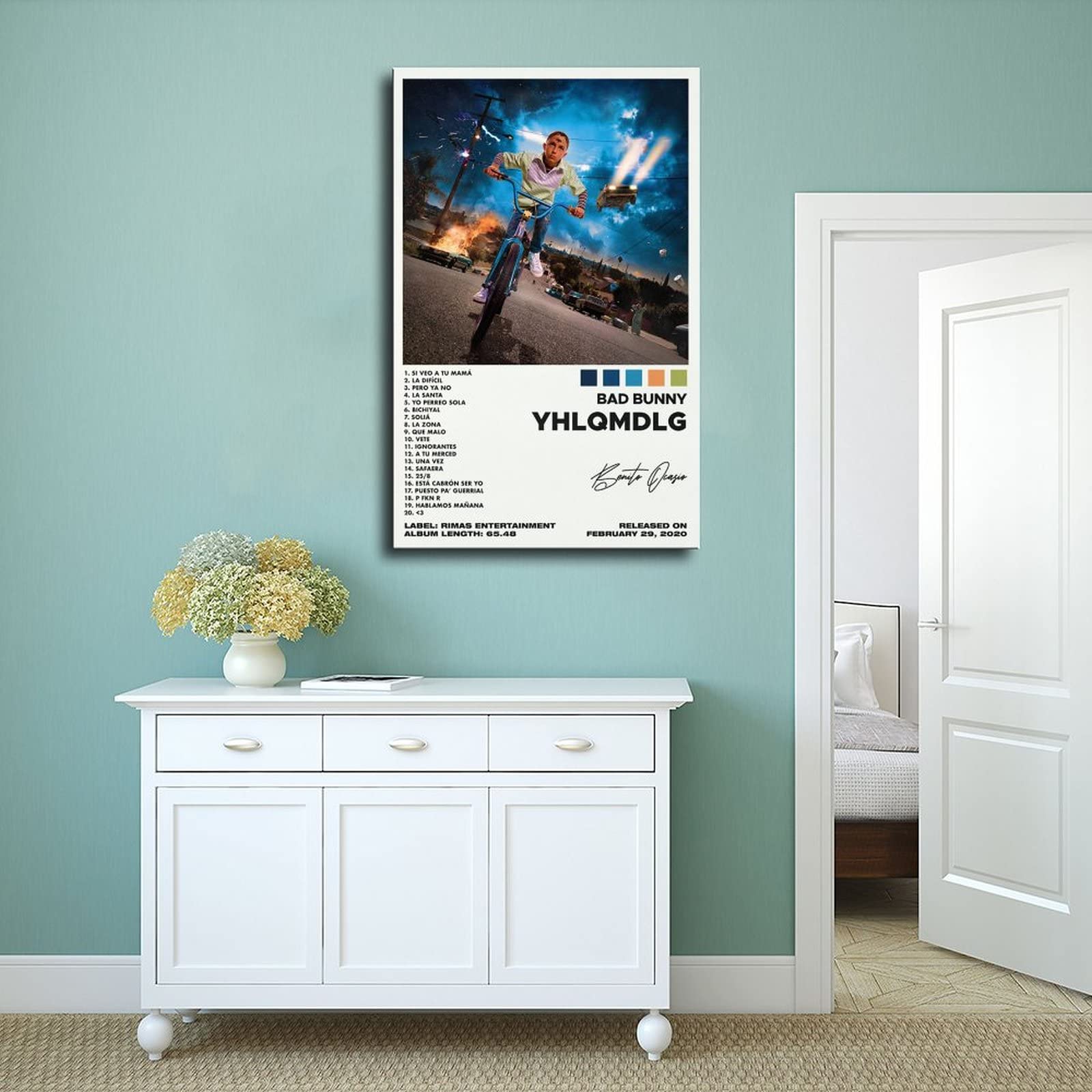 Poster Su Tela Bad Bunny DeBi TiRAR M¡S FOToS – 30x45 Cm, Senza Cornice, Decorazione Moderna Per Soggiorno E Camera