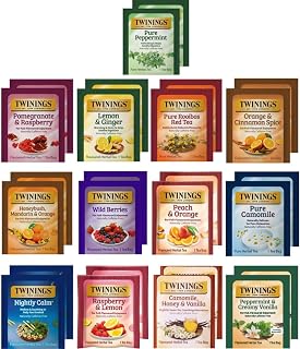 Twinings Herbal Tea Variety Pack Sampler - 26 Caffeine-Free Tea Bags, 13 Flavors: Lemon Ginger, Chamomile, Peppermint & More