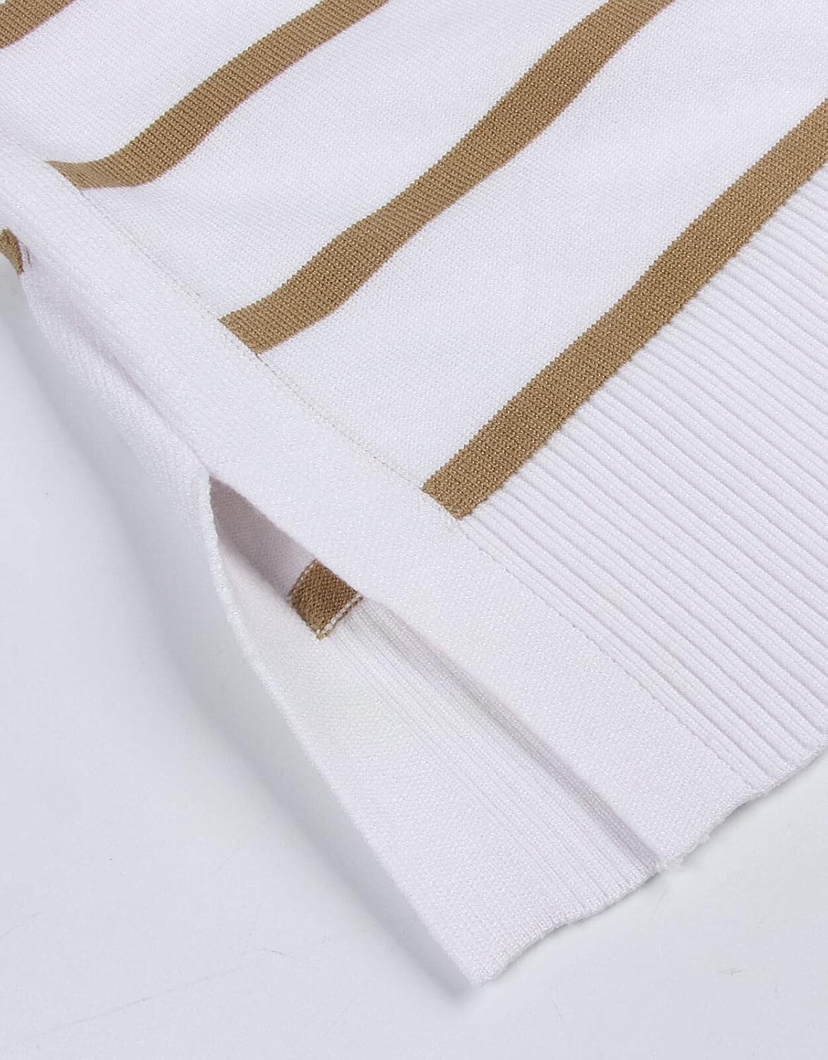 shermie Womens Stripes Sweaters Long Sleeve Crewneck Elbow Patch Cute Heart Pullover Sweater - Image 7