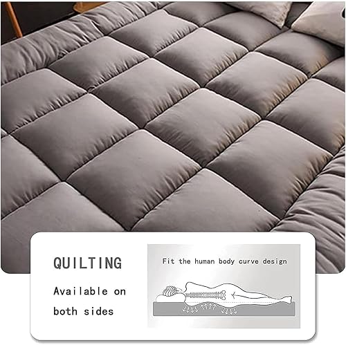 Miniatura 5 de Upgraded Thick Japanese Futon Mattress for Guest, Lounger and Tavel, Thicken Foldable Mattress Tatami Mat Sleeping Pad, Grey, Ideal for Comfort and