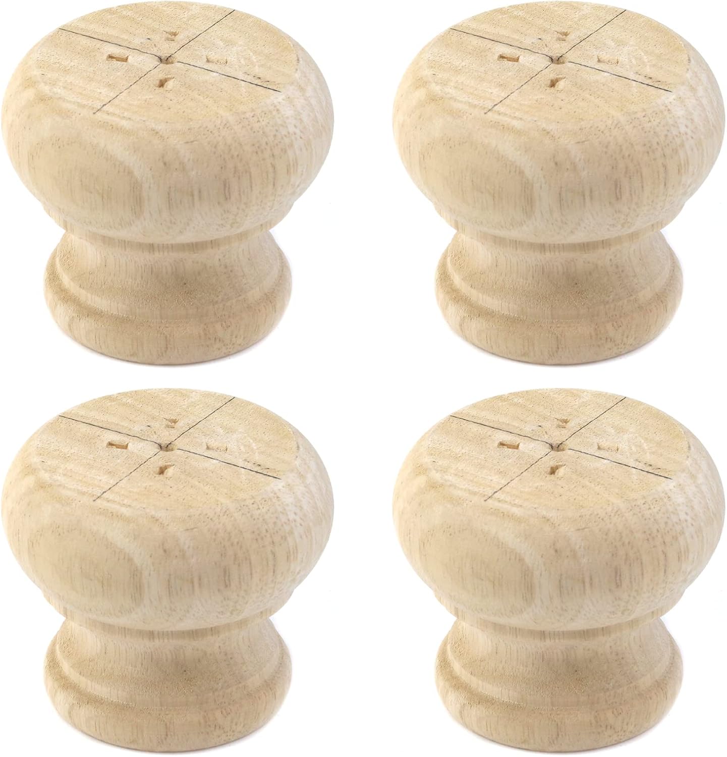 KUMGROT Wood Furniture Legs 3 Inch Bun Feet Furniture Bun