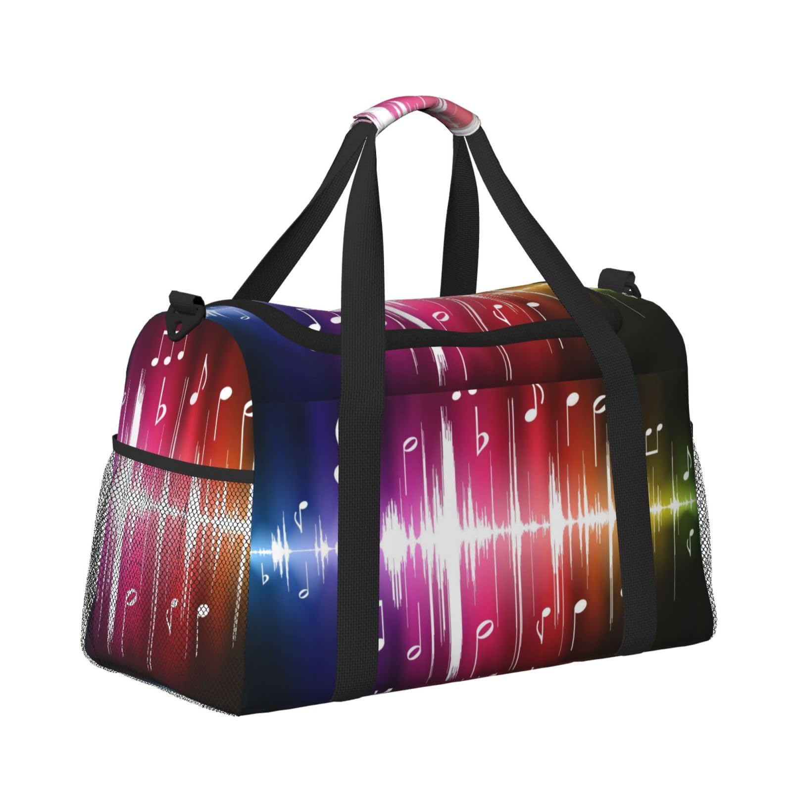 Handreisetasche mit Musiknoten-Aufdruck, ideal für Langstreckenreisen und den täglichen Gebrauch