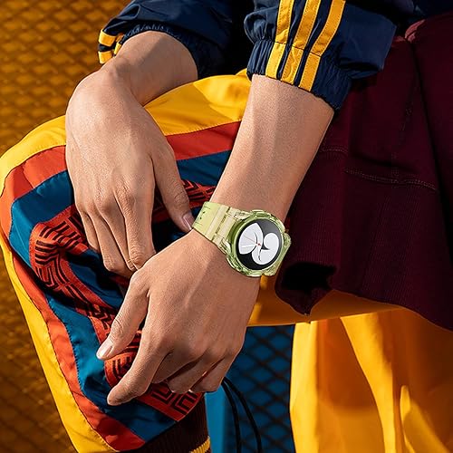 Miniatura 5 de NotoCity Correas para Galaxy Watch 4 Galaxy Watch 5 Watch 6 de 1.575 pulgadas, correa transparente con funda protectora de repuesto para Galaxy