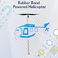 Vista 4 de Libima 40 piezas de hélice de plástico para actividades STEM, cuchillas de hélice resistentes al plegado con ganchos de banda de goma para aviones