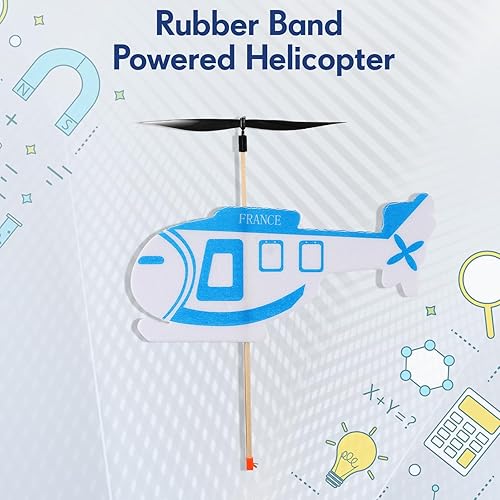 Miniatura 4 de Libima 40 piezas de hélice de plástico para actividades STEM, cuchillas de hélice resistentes al plegado con ganchos de banda de goma para aviones y