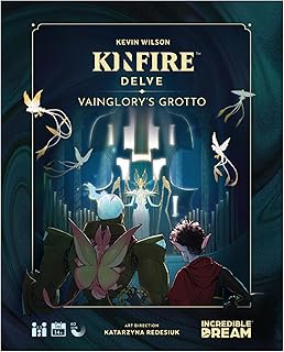 Incredible Dream Kinfire Delve: Vainglory’s Grotto – Solo or 2-Player Tactical Card and Dice Game – Puzzle-Focused Fantasy Adventure – 60+ Minute Gameplay – Compact, Replayable, Ages 14+