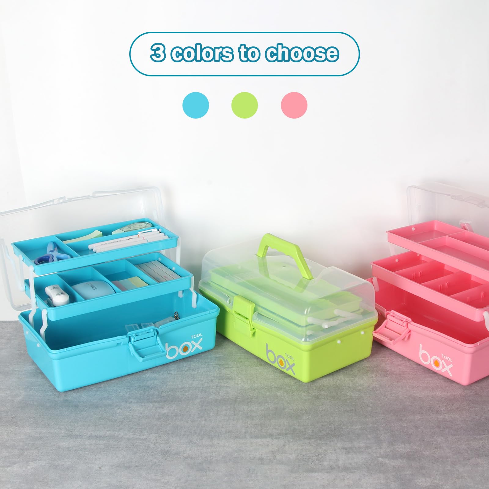 Boîte de rangement pour boîte à couture, outils à main, médicaments, outils de quilting, accessoires pour cheveux et boîte à couture - verrouillable pour matériel de bricolage et tri LEGO